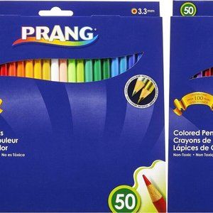 Prang Colored Pencil Sets, 3.3 Mm, 2b #1, Assorted Lead/barrel Colors, 50/pack